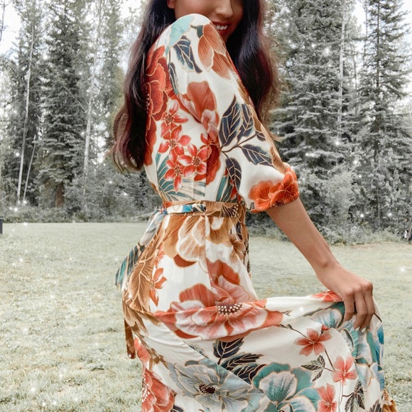 Anthropologie Dresses & Skirts - Farm Rio | NWT Amorina Wrap Maxi Dress Size S